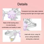 S925 Sterling Silber platinierter verstellbarer Blumen-Schmetterlingsring – Bild 4