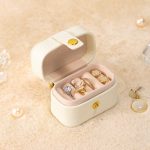 Mini-Ringbox, tragbare Schmuckschatulle, PU-Leder, Ohrring-Schmuck-Aufbewahrungsbox