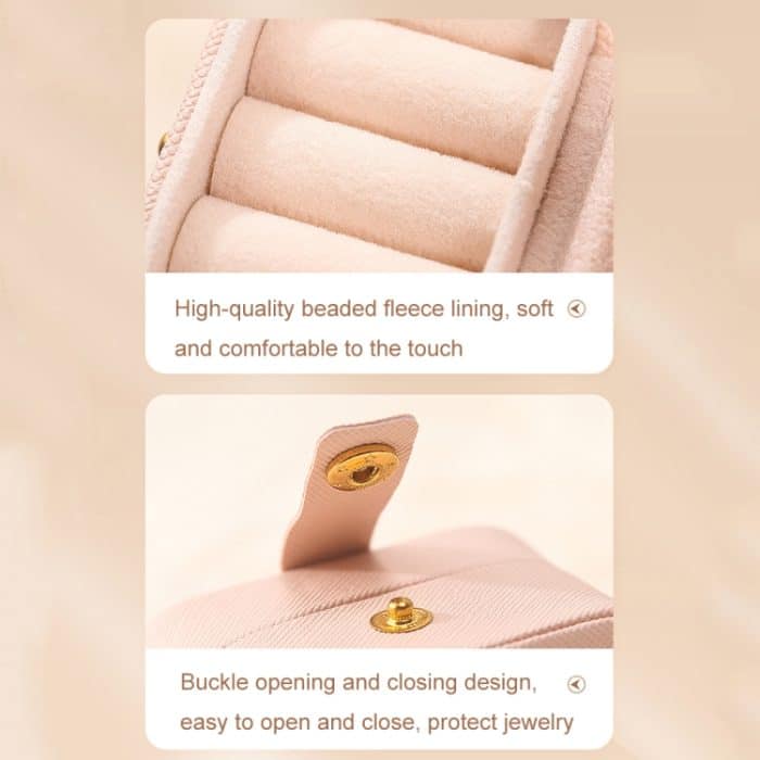 Mini-Ringbox, tragbare Schmuckschatulle, PU-Leder, Ohrring-Schmuck-Aufbewahrungsbox – Bild 5