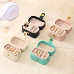 Mini-Ringbox, tragbare Schmuckschatulle, PU-Leder, Ohrring-Schmuck-Aufbewahrungsbox – Bild 8