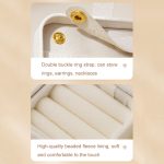 Mini-Schmuckkästchen aus Leder, tragbare Reise-Aufbewahrungsbox für Ohrringe und Ringe – Bild 4