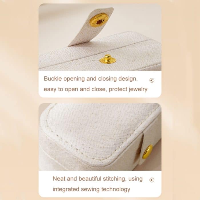Mini-Schmuckkästchen aus Leder, tragbare Reise-Aufbewahrungsbox für Ohrringe und Ringe – Bild 5