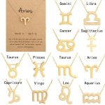 Sternzeichen-Halskette, galvanisierte Legierung, kurze Kette, Schmuck – Bild 3