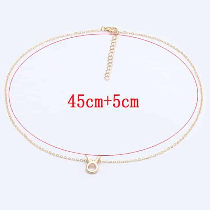 Sternzeichen-Halskette, galvanisierte Legierung, kurze Kette, Schmuck – Bild 4