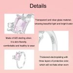 S925 Sterling Silber Hauptstein-Blume-funkelnder Ring – Bild 2