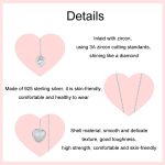 S925 Sterling Silber Weiße Muschel Liebe Y-förmige Valentinstag Halskette – Bild 4