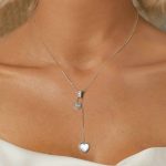 S925 Sterling Silber Weiße Muschel Liebe Y-förmige Valentinstag Halskette – Bild 5