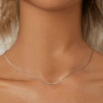 Damen-Halskette mit platinierten Nähten aus S925-Sterlingsilber – Bild 4