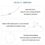 S925 Sterling Silber platinierte Schmetterlings-Schlüsselbeinkette für Frauen – Bild 4