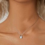 S925 Sterling Silber platinierte Herz-Schloss-Halskette zum Valentinstag für Damen – Bild 5