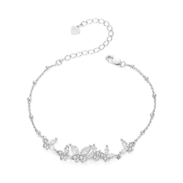 TBD0604480301A.jpg S925 Sterling Silber platiniertes Armband mit fliegenden Schmetterlingsnähten – Bild 1