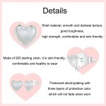 S925 Sterling Silber platinierte weiße Muschel-Liebesohrringe – Bild 4