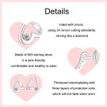 S925 Sterling Silber platiniert Valentinstag Liebe unregelmäßige Ohrringe – Bild 4