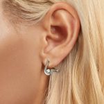 S925 Sterling Silber platiniert Valentinstag Liebe unregelmäßige Ohrringe – Bild 5