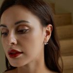 S925 Sterling Silber platiniert Valentinstag Liebe unregelmäßige Ohrringe – Bild 6