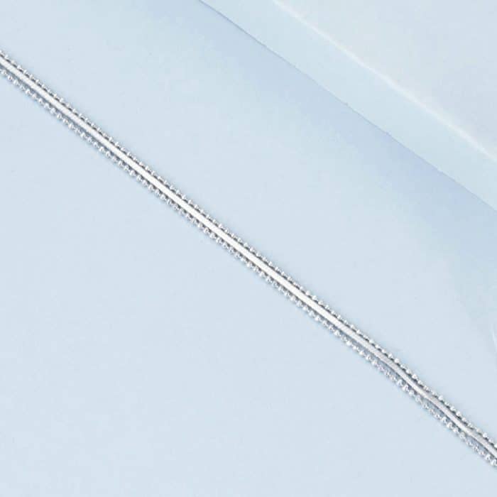 Dreischichtiges, dünnes Damenarmband aus S925-Sterlingsilber, platiniert – Bild 3