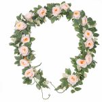 2 Stück 2 m Simulationsblume aus Rattan, Party-Dekoration, Wald, Hochzeitsarrangement, künstliches Rosen-Rattan – Bild 3