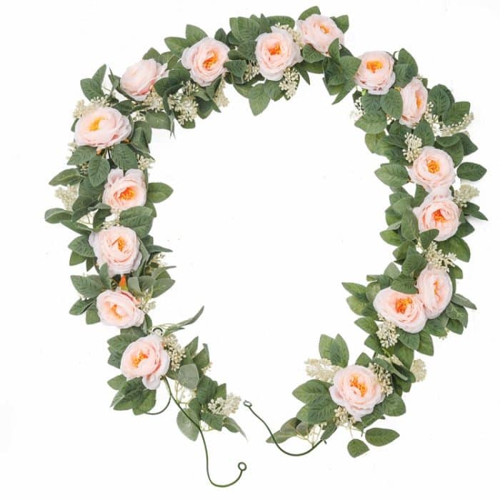 2 Stück 2 m Simulationsblume aus Rattan, Party-Dekoration, Wald, Hochzeitsarrangement, künstliches Rosen-Rattan – Bild 3