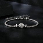 Galvanisiertes Moissanit-Gewebearmband aus S925-Sterlingsilber – Bild 3