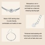 Galvanisiertes Moissanit-Gewebearmband aus S925-Sterlingsilber – Bild 5