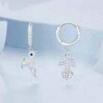S925 Sterling Silber platinierte Opal-Ohrringe mit Vogelmotiv für Damen – Bild 2