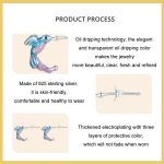 S925 Sterling Silber platinierte Eisvogel-Ohrringe mit Farbverlauf – Bild 4