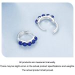 S925 Sterling Silber platinierte blaue Tagesohrringe – Bild 4