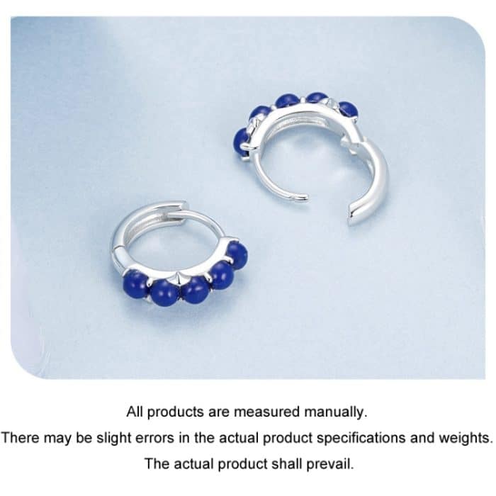 S925 Sterling Silber platinierte blaue Tagesohrringe – Bild 4