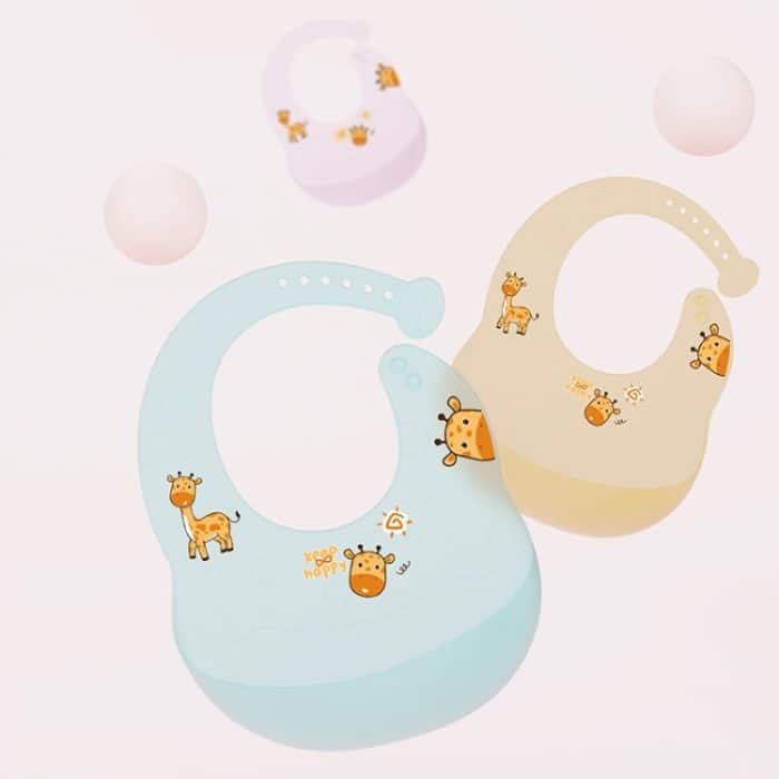 Baby Anti-Schmutz-Ess-Lätzchen, wasserdichtes Silikon, Säuglings-Hilfsfutter-Lätzchen, Sabber-Handtuch – Bild 2