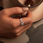 S925 Sterling Silber Romantischer Kirschblüten-Schmetterling Verstellbarer offener Ring – Bild 5