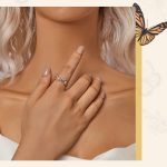 S925 Sterling Silber Romantischer Kirschblüten-Schmetterling Verstellbarer offener Ring – Bild 6