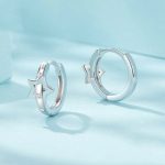 S925 Sterling Silber platinierter Punk-Stil-Gürtel mit fünfzackiger Stern-Ohrschnalle – Bild 3