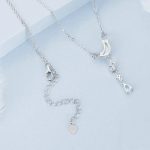 S925 Sterling Silber platinierte Moonfall Star River Quastenhalskette – Bild 3