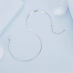 Einfache Halskette mit platinierter Schlangenknochenkette aus S925-Sterlingsilber – Bild 2