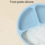 3 Fächer Baby-Silikon-Saugnapfplatte Kinder-Ergänzungsnapf – Bild 5