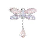 S925 Sterling Silber Libelle Wassertropfen Quaste DIY Perlen