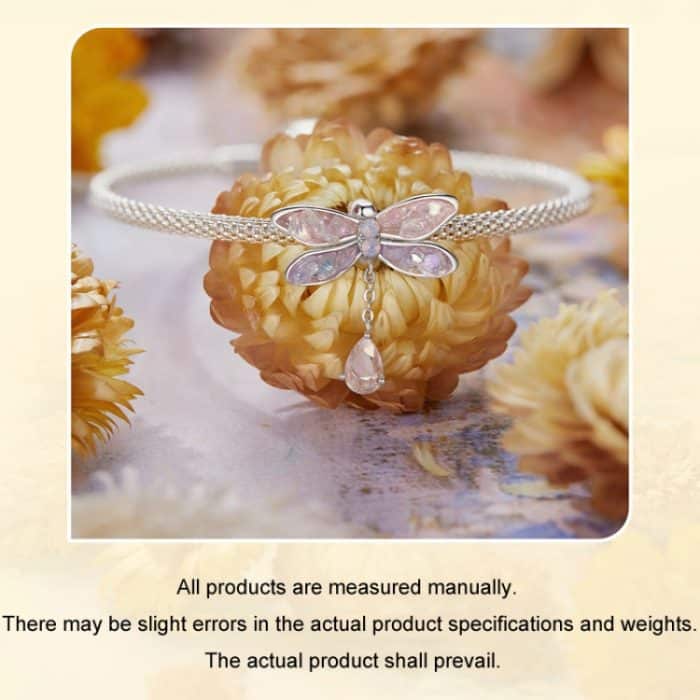 S925 Sterling Silber Libelle Wassertropfen Quaste DIY Perlen – Bild 4