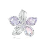 S925 Sterling Silber Opal Blume Silikon DIY Perlen