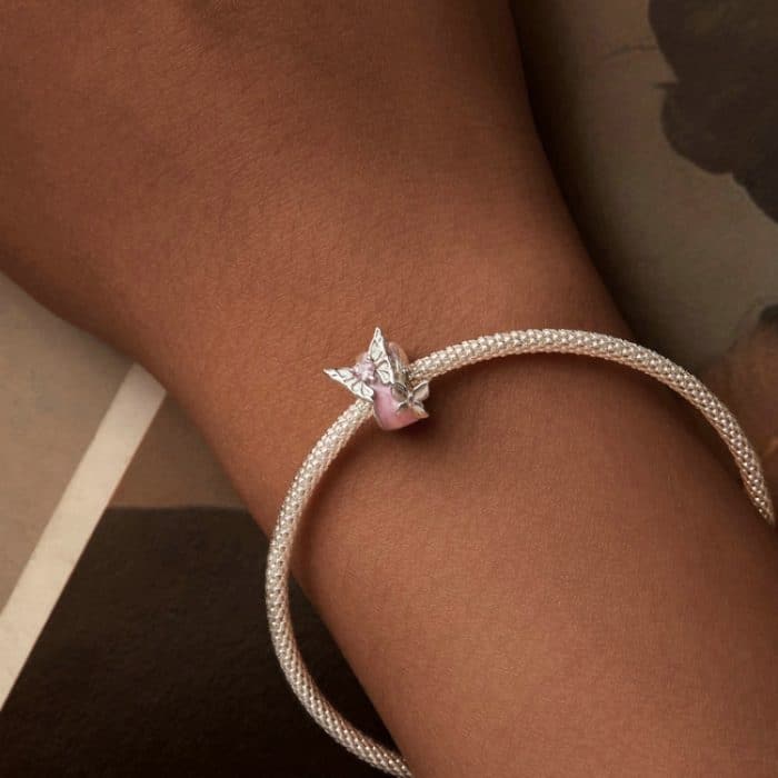 S925 Sterling Silber platinierte Schmetterlings-Silikon-DIY-Perlen – Bild 6