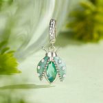 S925 Sterling Silber platinierte Oasis Sieben-Sterne-Marienkäfer-DIY-Perlen – Bild 2