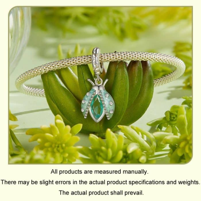 S925 Sterling Silber platinierte Oasis Sieben-Sterne-Marienkäfer-DIY-Perlen – Bild 4