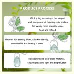 S925 Sterling Silber platiniert Oasis Schmetterling Wassertropfen DIY Perlen – Bild 4