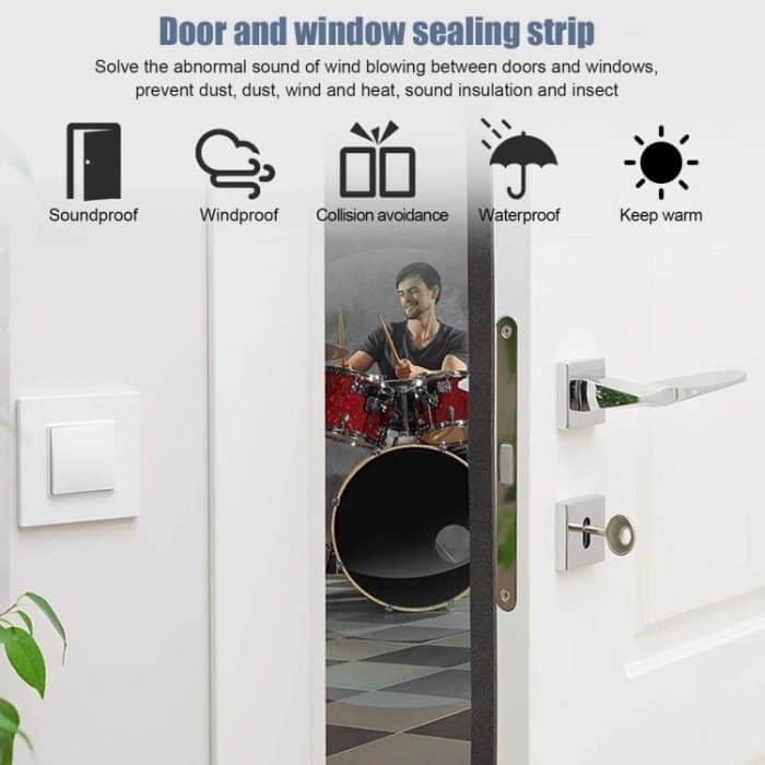 Schaumstoffstreifen mit selbstklebender, geschlossenzelliger Schaumstoffdichtung für Türen und Fenster, 5m /Roll 2cm Width 3mm Thickness, 5m /Roll 3cm Width 3mm Thickness, 5m /Roll 5cm Width 3mm Thickness, 2m /Roll 2cm Width 5mm Thickness... – Bild 6