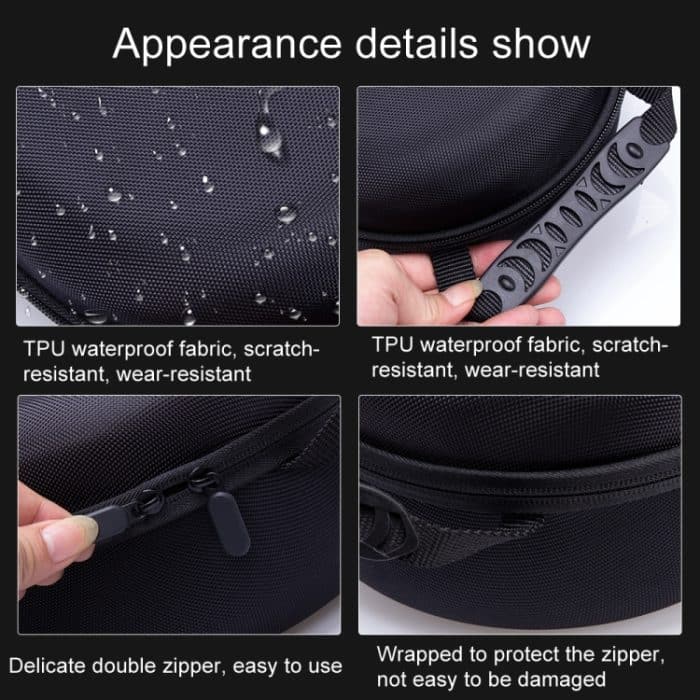 Für Apple Vision Pro Aufbewahrungstasche VR Kopfbedeckung EVA Portable Hard Case, EVA+Cloth Pattern – Bild 6