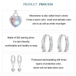 Ohrringe aus platiniertem Agile-Herz-Quasten-Ohrring aus S925-Sterlingsilber – Bild 2