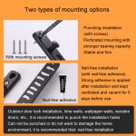 Mit Versicherungs-Türschnalle, Sicherheitskette, einbruchhemmende Türkettenverriegelung, Haushaltstür innen, Rückwärtssperre, einbruchhemmende Schnalle, Brushed Stainless Steel, Red Bronze, Ancient Copper, Matte Black – Bild 7