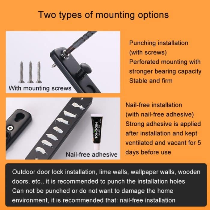 Mit Versicherungs-Türschnalle, Sicherheitskette, einbruchhemmende Türkettenverriegelung, Haushaltstür innen, Rückwärtssperre, einbruchhemmende Schnalle, Brushed Stainless Steel, Red Bronze, Ancient Copper, Matte Black – Bild 7