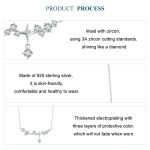 S925 Sterling Silber platinierte Galaxie-Schlüsselbeinkette – Bild 4