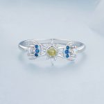 S925 Sterling Silber platinierter Sun Moon Surround Ring – Bild 3