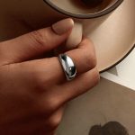 Verstellbarer Ring aus S925-Sterlingsilber mit schlichter Öffnung – Bild 5